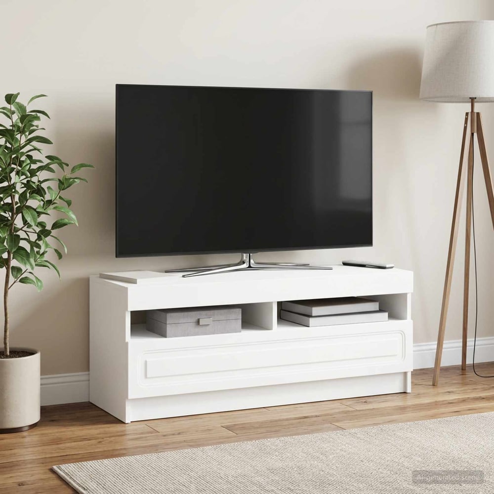 LED TV Cabinet Engineered Wood White