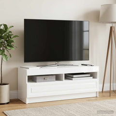 LED TV Cabinet Engineered Wood High gloss white