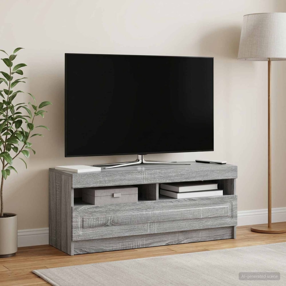 LED TV Cabinet Engineered Wood Grey sonoma