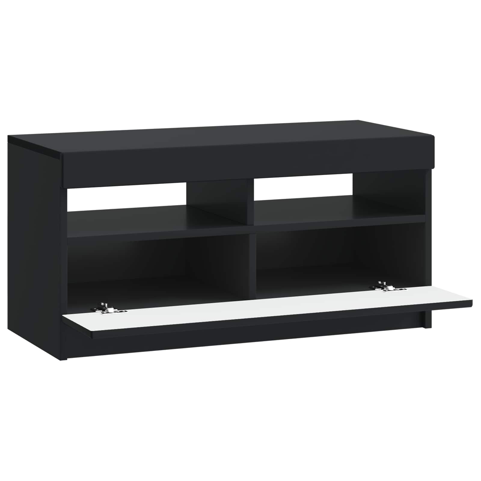 vidaXL LED TV Cabinet Black Engineered Wood 5