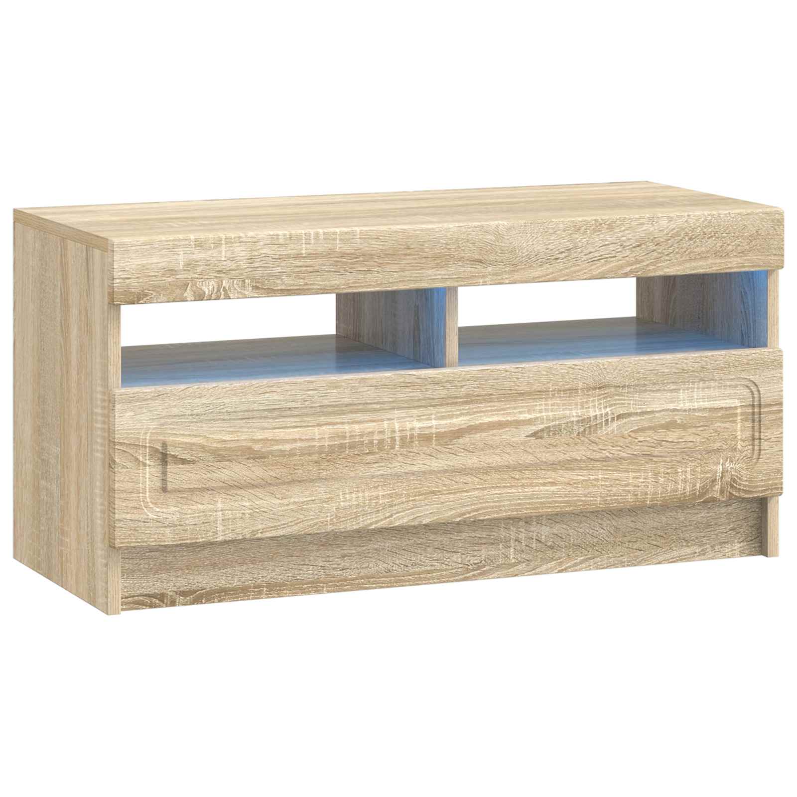 vidaXL LED TV Cabinet Sonoma Oak Engineered Wood 2