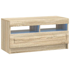 vidaXL LED TV Cabinet Sonoma Oak Engineered Wood 2