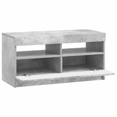 vidaXL LED TV Cabinet Concrete Grey Engineered Wood 5
