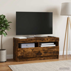 LED TV Cabinet Engineered Wood Smoked oak