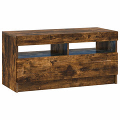 vidaXL LED TV Cabinet Smoked Oak Engineered Wood 2
