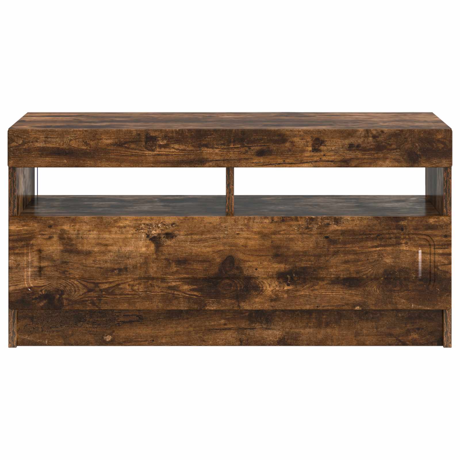 vidaXL LED TV Cabinet Smoked Oak Engineered Wood 6