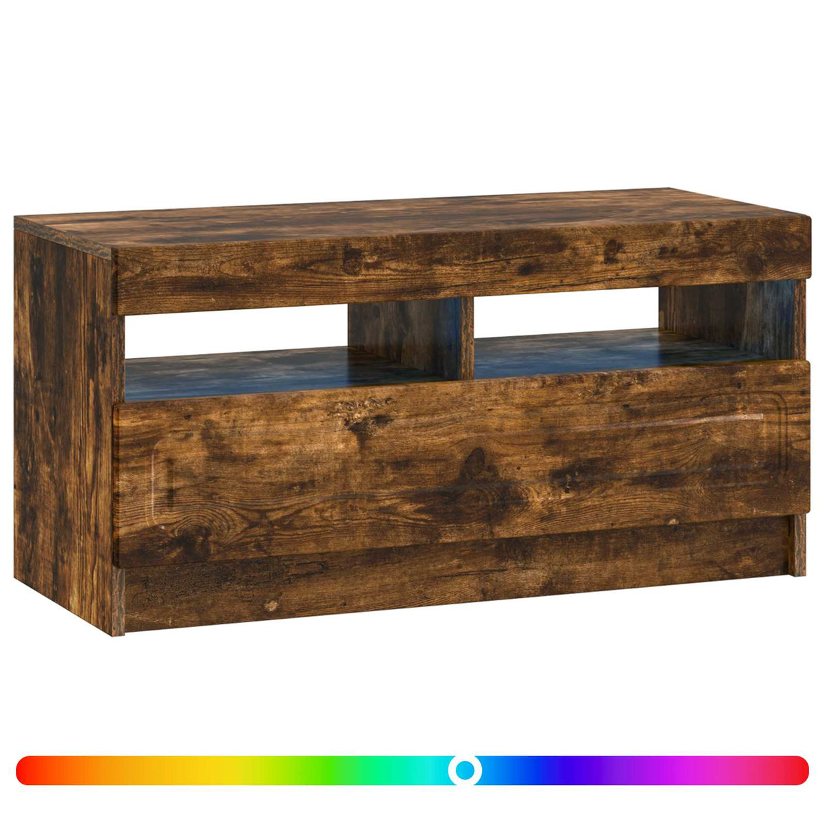 LED TV Cabinet Engineered Wood Smoked oak