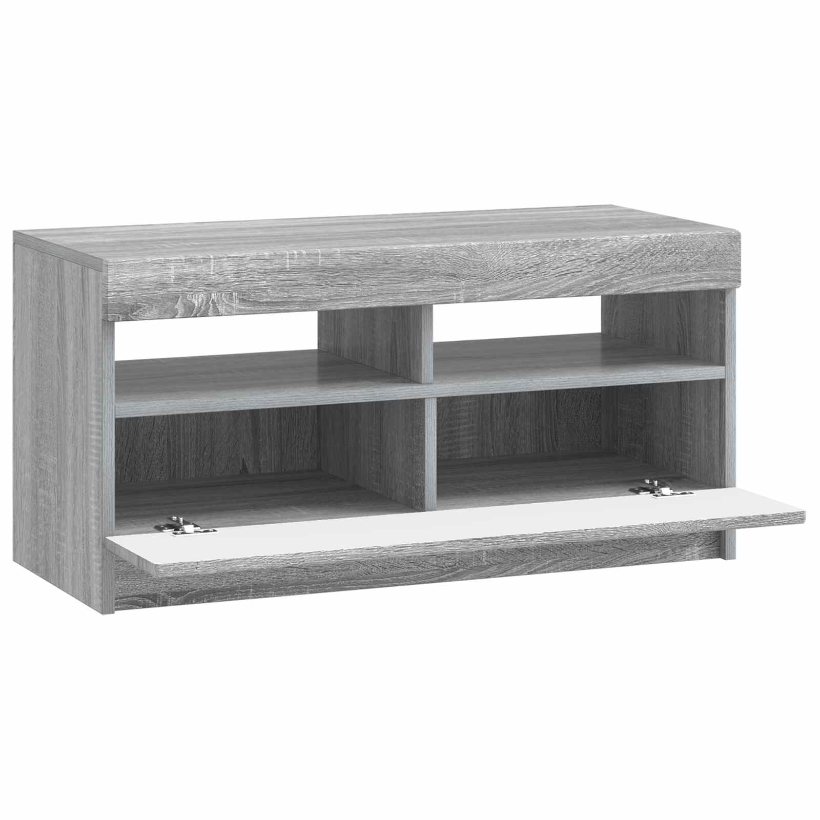 vidaXL LED TV Cabinet Grey Sonoma Engineered Wood 5