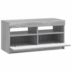vidaXL LED TV Cabinet Grey Sonoma Engineered Wood 5