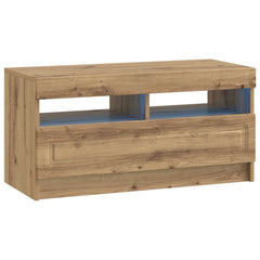 vidaXL LED TV Cabinet Artisan Oak Engineered Wood 2