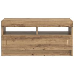 vidaXL LED TV Cabinet Artisan Oak Engineered Wood 6