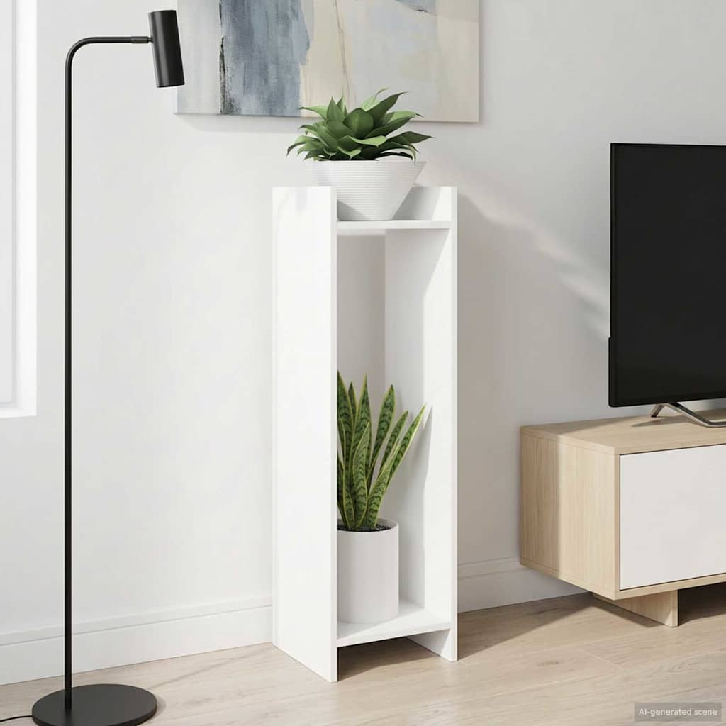 vidaXL Plant Stand White 30 x 30 x 100 cm Engineered Wood 4