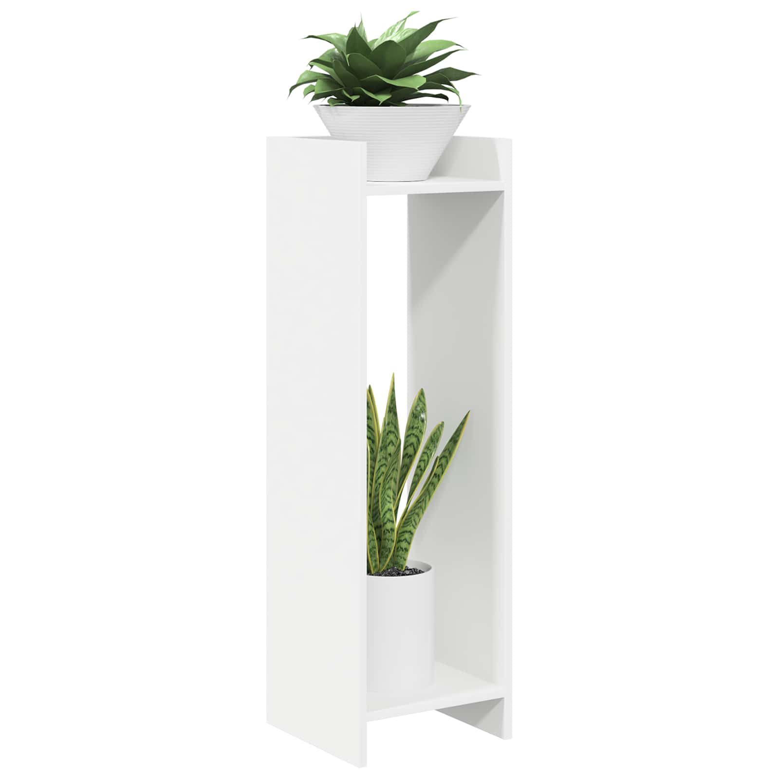 vidaXL Plant Stand White 30 x 30 x 100 cm Engineered Wood 3