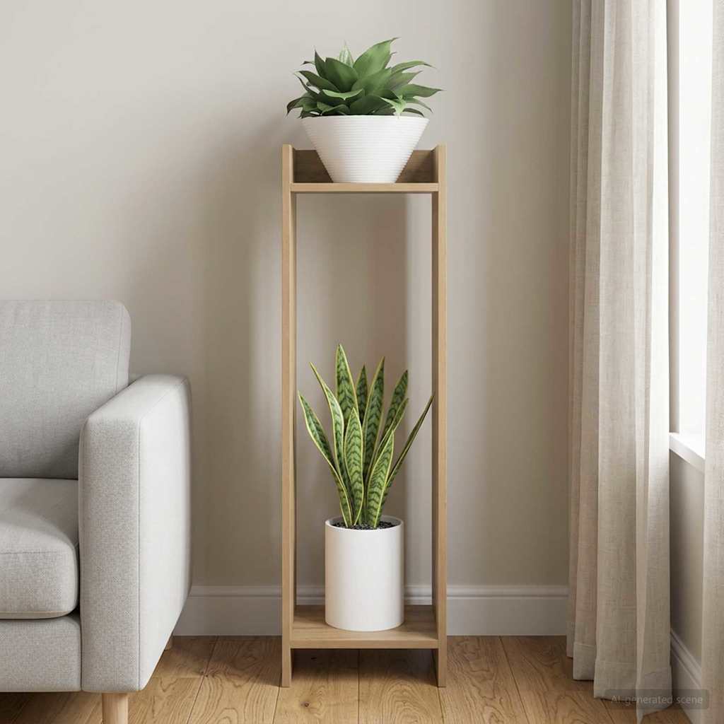 vidaXL Plant Stand Artisan Oak 30 x 30 x 100 cm Engineered Wood 1