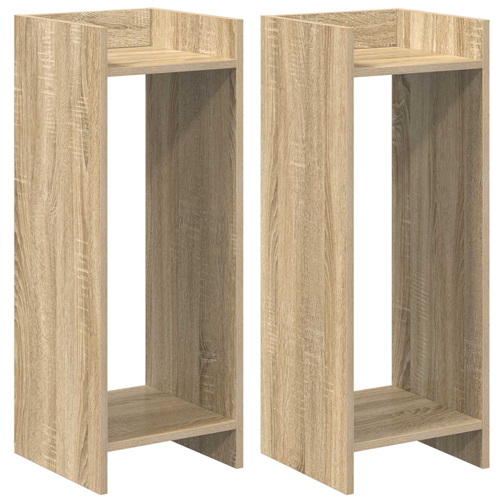 vidaXL Plant Stand 2 pcs Sonoma Oak 30 x 30 x 80 cm Engineered Wood 2