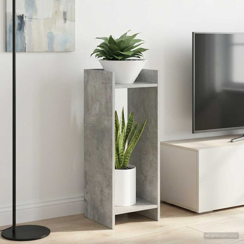 vidaXL Plant Stand 2 pcs Concrete Grey 30 x 30 x 80 cm Engineered Wood 1