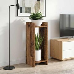 vidaXL Plant Stand 2 pcs Old Wood 30 x 30 x 80 cm Engineered Wood 4