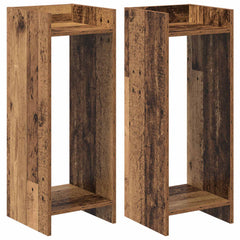 vidaXL Plant Stand 2 pcs Old Wood 30 x 30 x 80 cm Engineered Wood 2