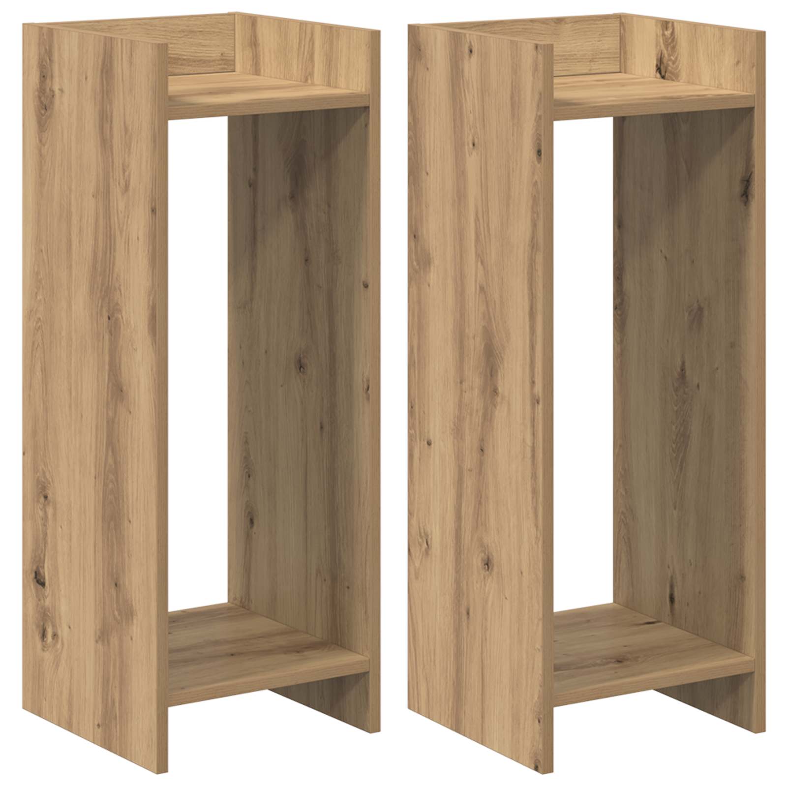 vidaXL Plant Stand 2 pcs Artisan Oak 30 x 30 x 80 cm Engineered Wood 2