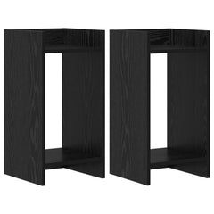 vidaXL Plant Stand Black Oak 30 x 30 x 60 cm Engineered Wood 2