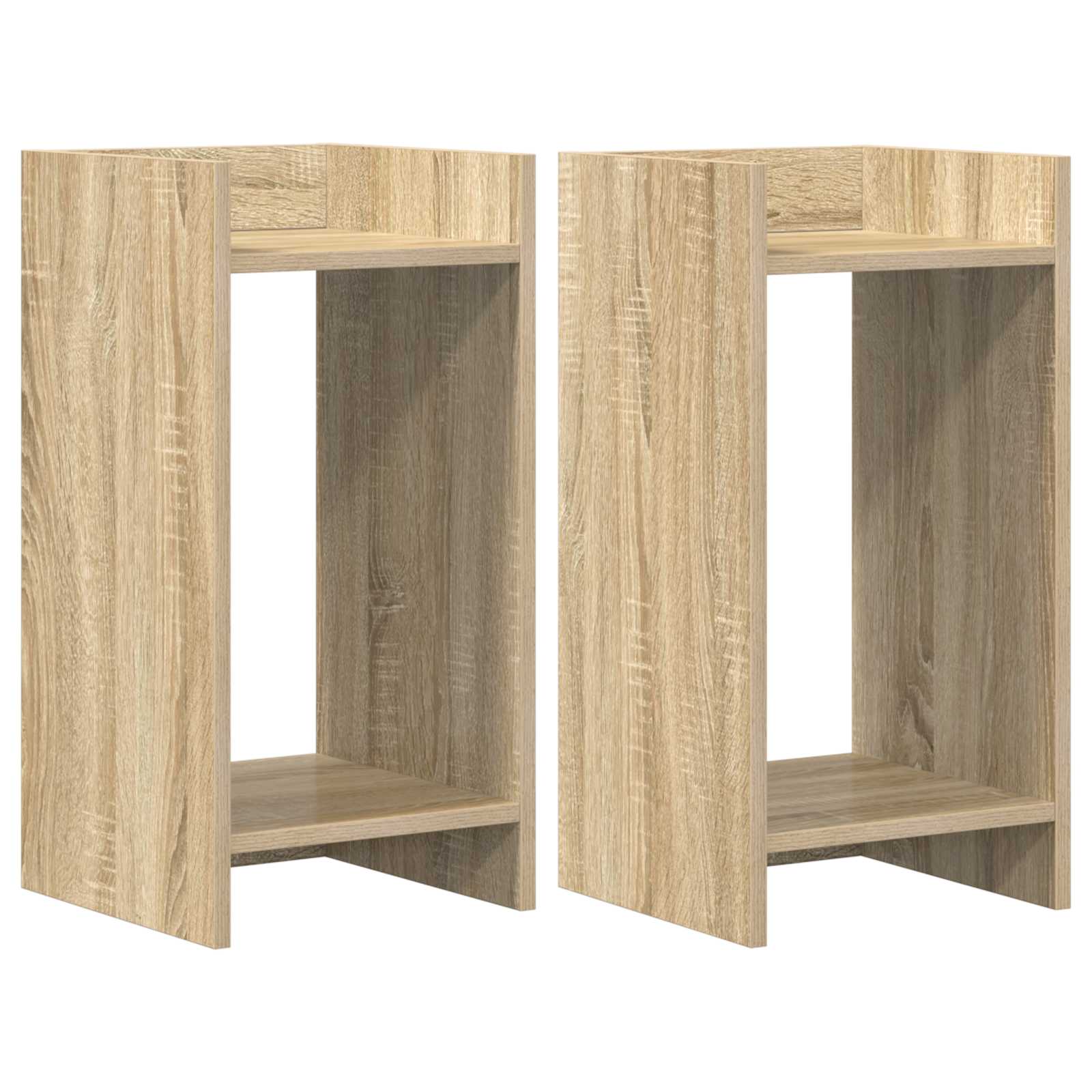 vidaXL Plant Stand 2 pcs Sonoma Oak 30 x 30 x 60 cm Engineered Wood 2