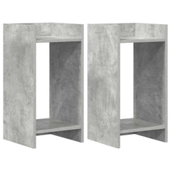 vidaXL Plant Stand 2 pcs Concrete Grey 30 x 30 x 60 cm Engineered Wood 2