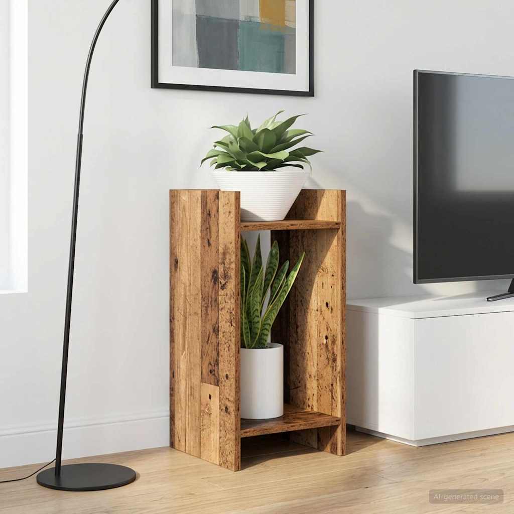 vidaXL Plant Stand 2 pcs Old Wood 30 x 30 x 60 cm Engineered Wood 4