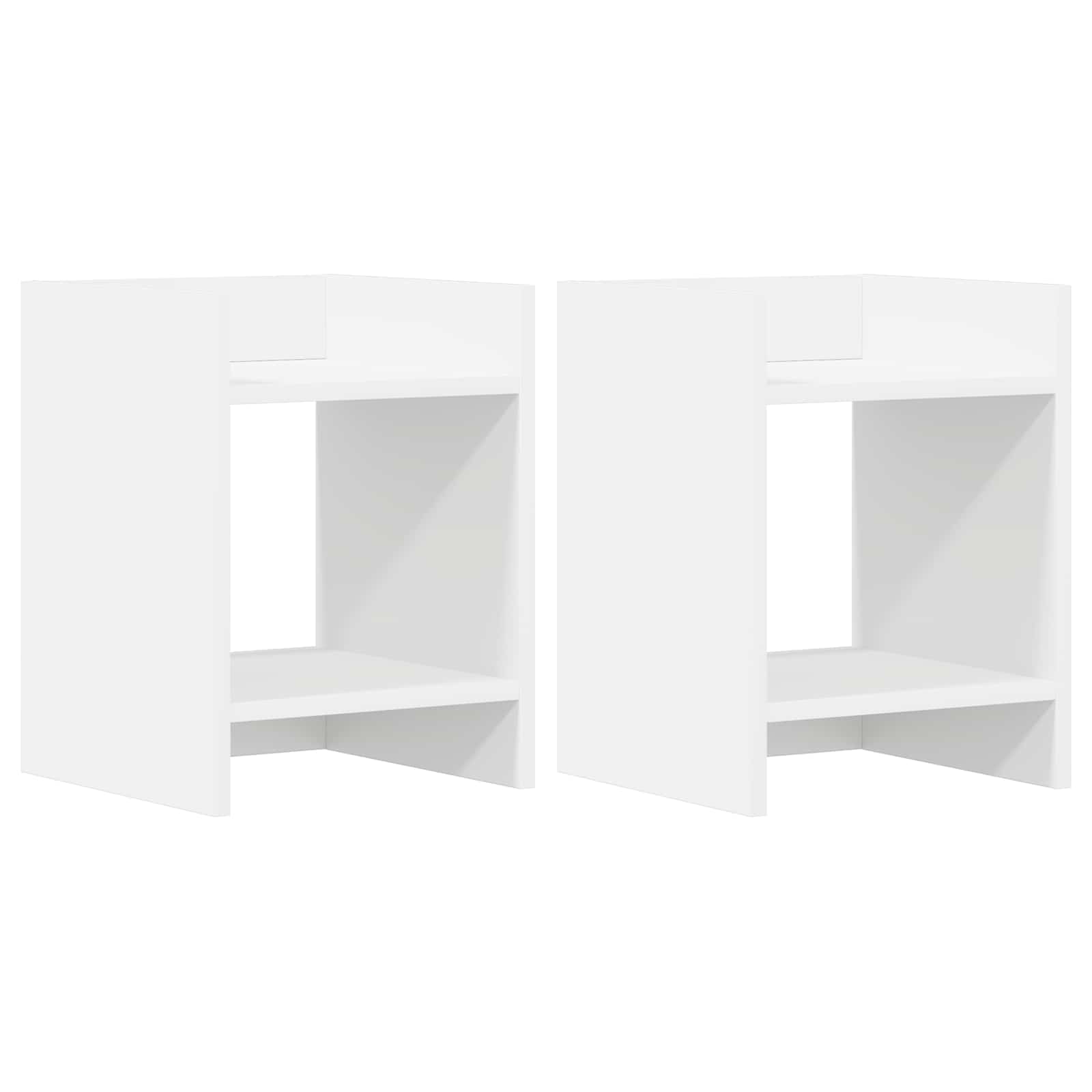 vidaXL Plant Stand 2 pcs White 30 x 30 x 40 cm Engineered Wood 2