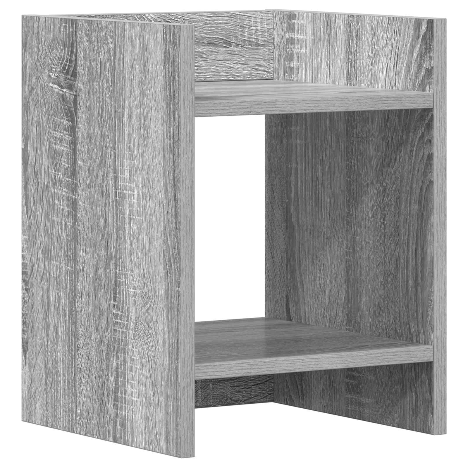 vidaXL Plant Stand 2 pcs Grey Sonoma 30 x 30 x 40 cm Engineered Wood 5
