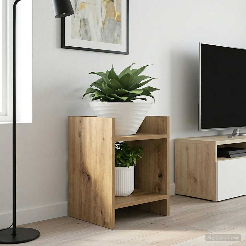 vidaXL Plant Stand 2 pcs Artisan Oak 30 x 30 x 40 cm Engineered Wood 1