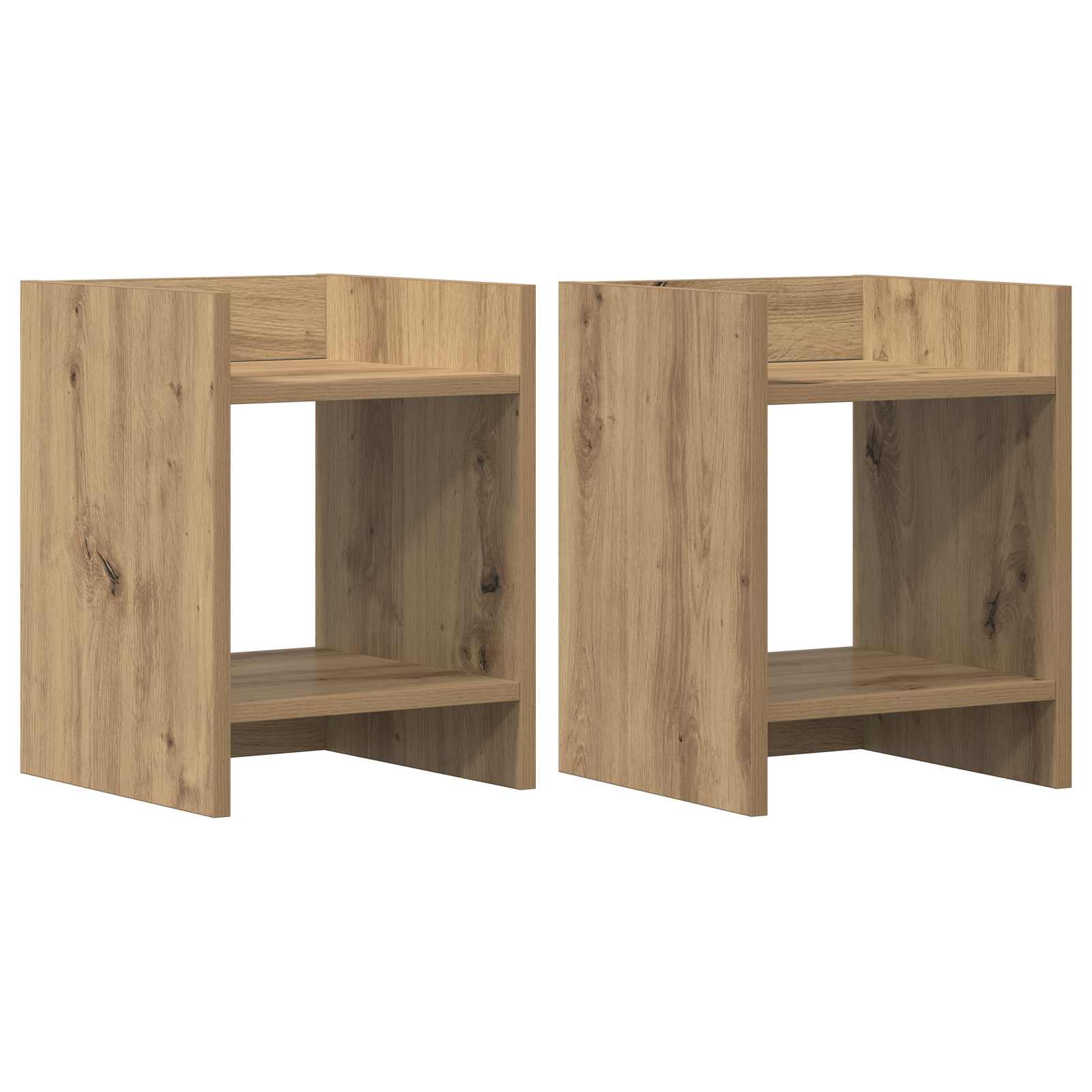 vidaXL Plant Stand 2 pcs Artisan Oak 30 x 30 x 40 cm Engineered Wood 2
