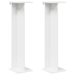 vidaXL Plant Stand 2 pcs White 25 x 25.5 x 100.5 cm Engineered Wood 2