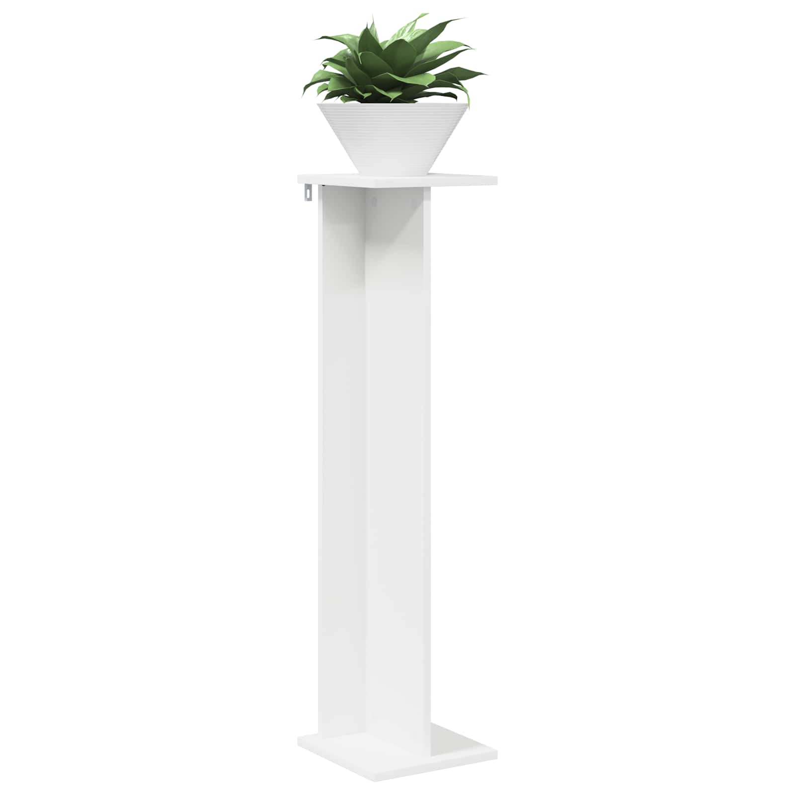 vidaXL Plant Stand 2 pcs White 25 x 25.5 x 100.5 cm Engineered Wood 3