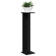vidaXL Plant Stand 2 pcs Black Oak 25 x 25.5 x 100.5 cm 3