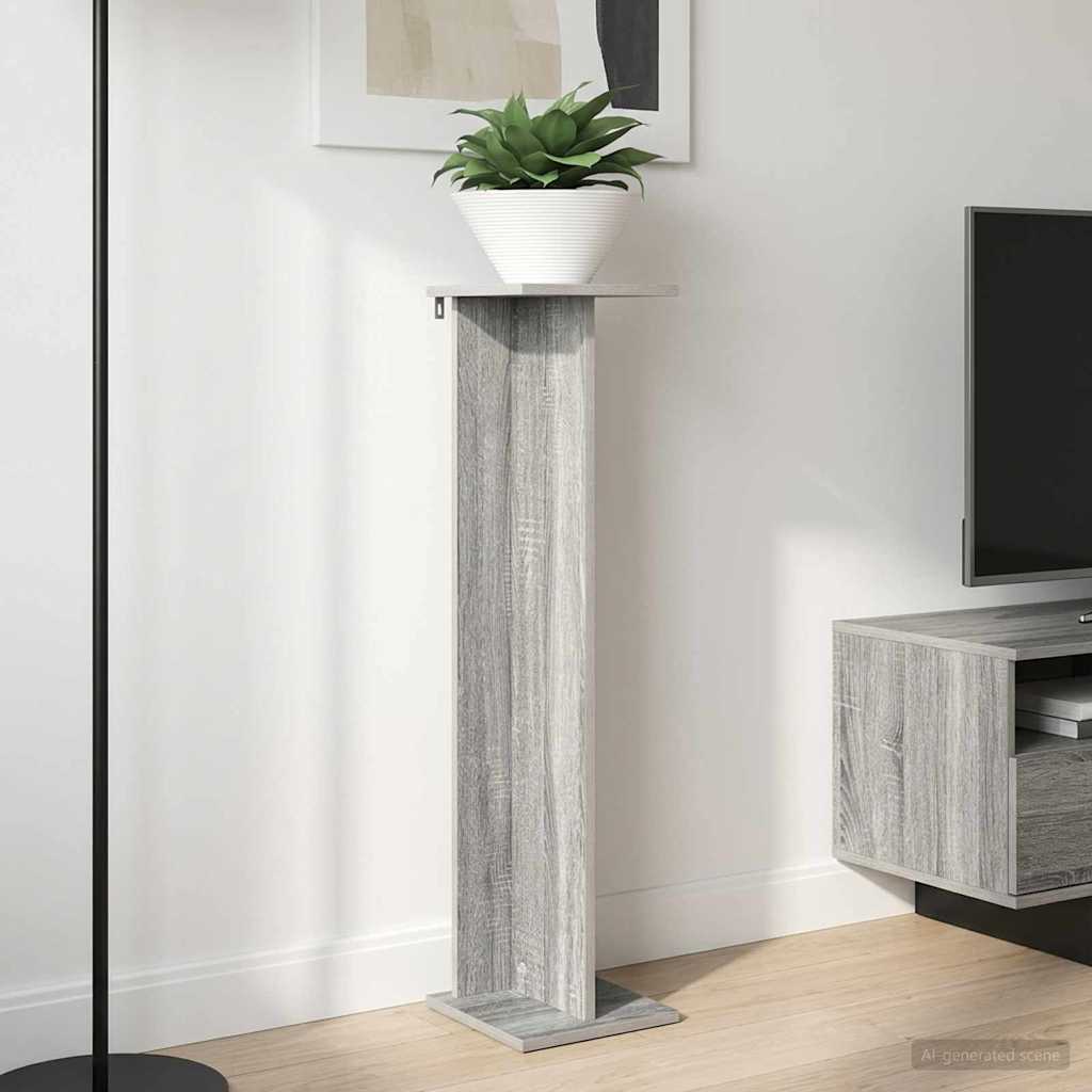 vidaXL Plant Stand 2 pcs Grey Sonoma 25 x 25.5 x 100.5 cm 1
