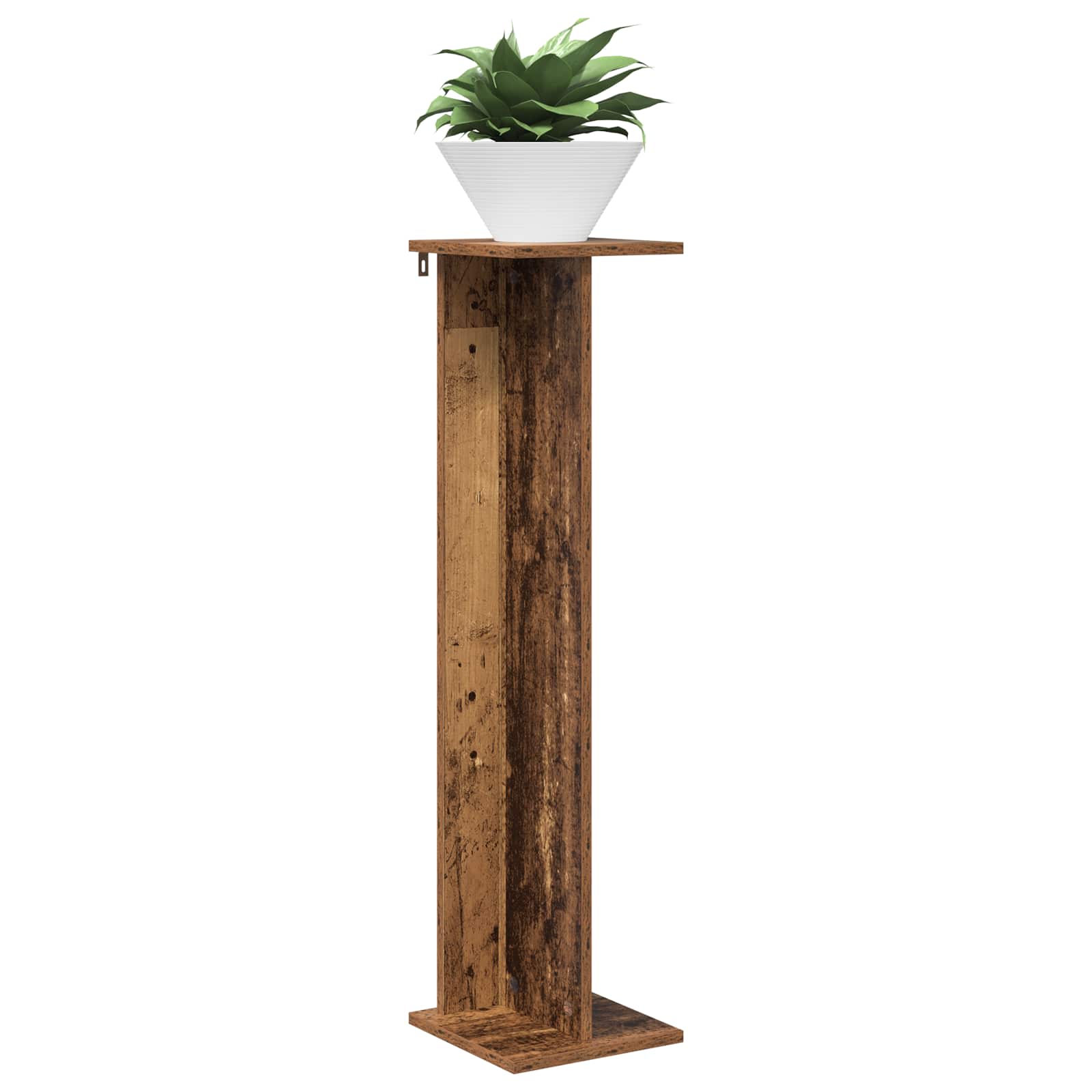 vidaXL Plant Stand 2 pcs Old Wood 25 x 25.5 x 100.5 cm Engineered Wood 3
