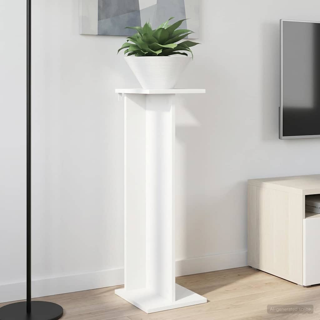 vidaXL Plant Stand 2 pcs White 25 x 25.5 x 80.5 cm Engineered Wood 4