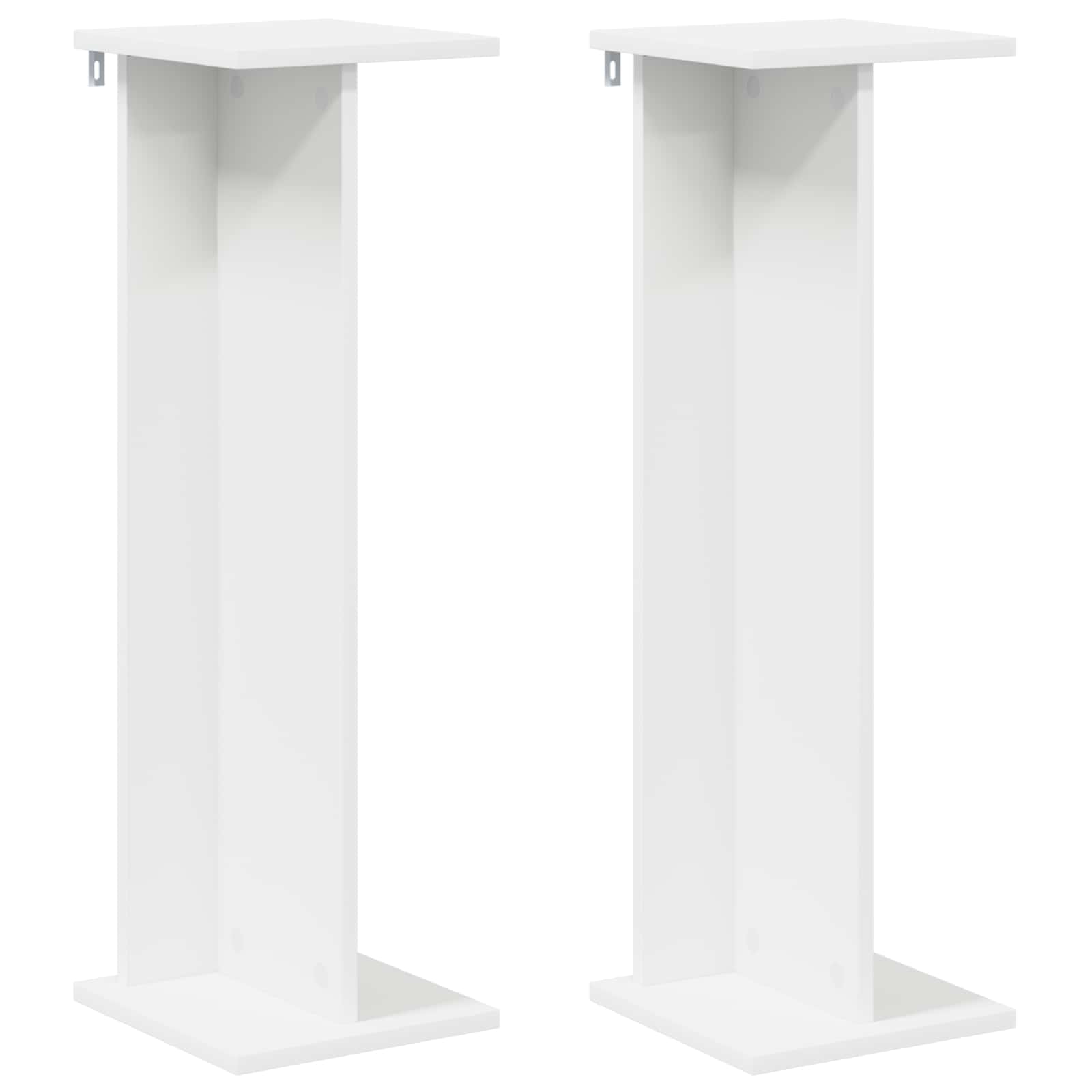 vidaXL Plant Stand 2 pcs White 25 x 25.5 x 80.5 cm Engineered Wood 2