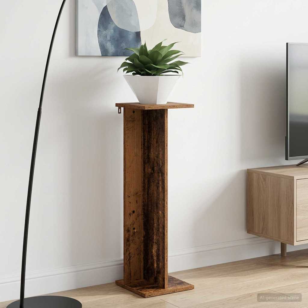 vidaXL Plant Stand 2 pcs Old Wood 25 x 25.5 x 80.5 cm Engineered Wood 4