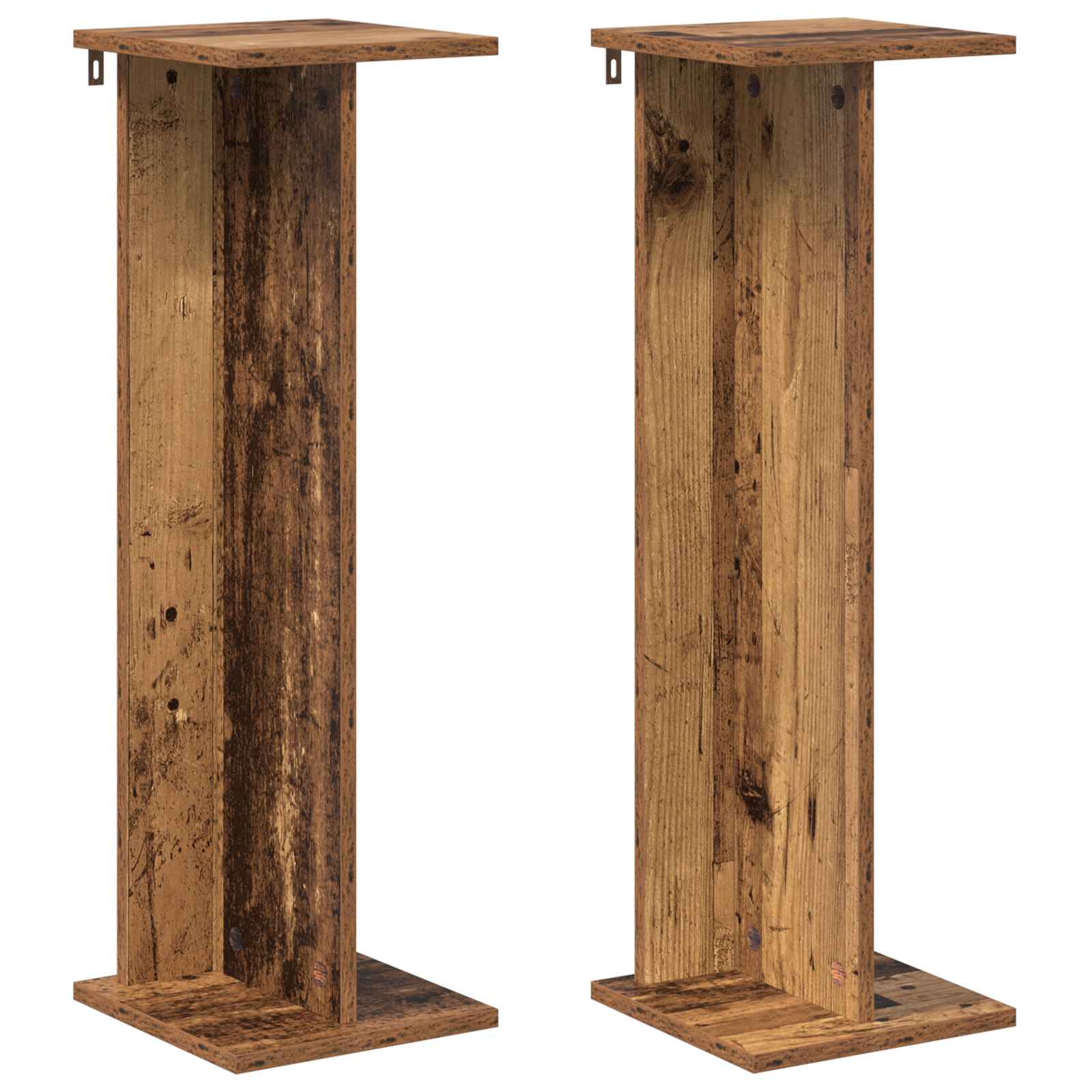 vidaXL Plant Stand 2 pcs Old Wood 25 x 25.5 x 80.5 cm Engineered Wood 2