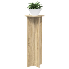 vidaXL Plant Stand 2 pcs Sonoma Oak Ø40 x 100 cm Engineered Wood 3