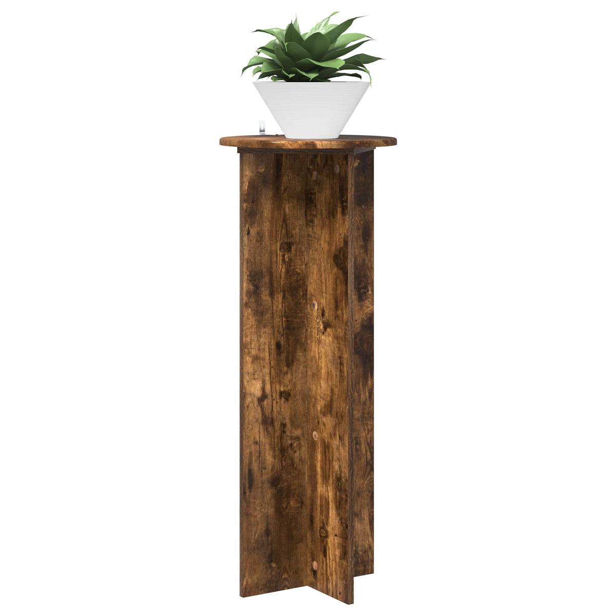 Plant Stand 2 pcs Ø40 100 cm Engineered Wood Width 40 cm Height 100 cm Smoked oak