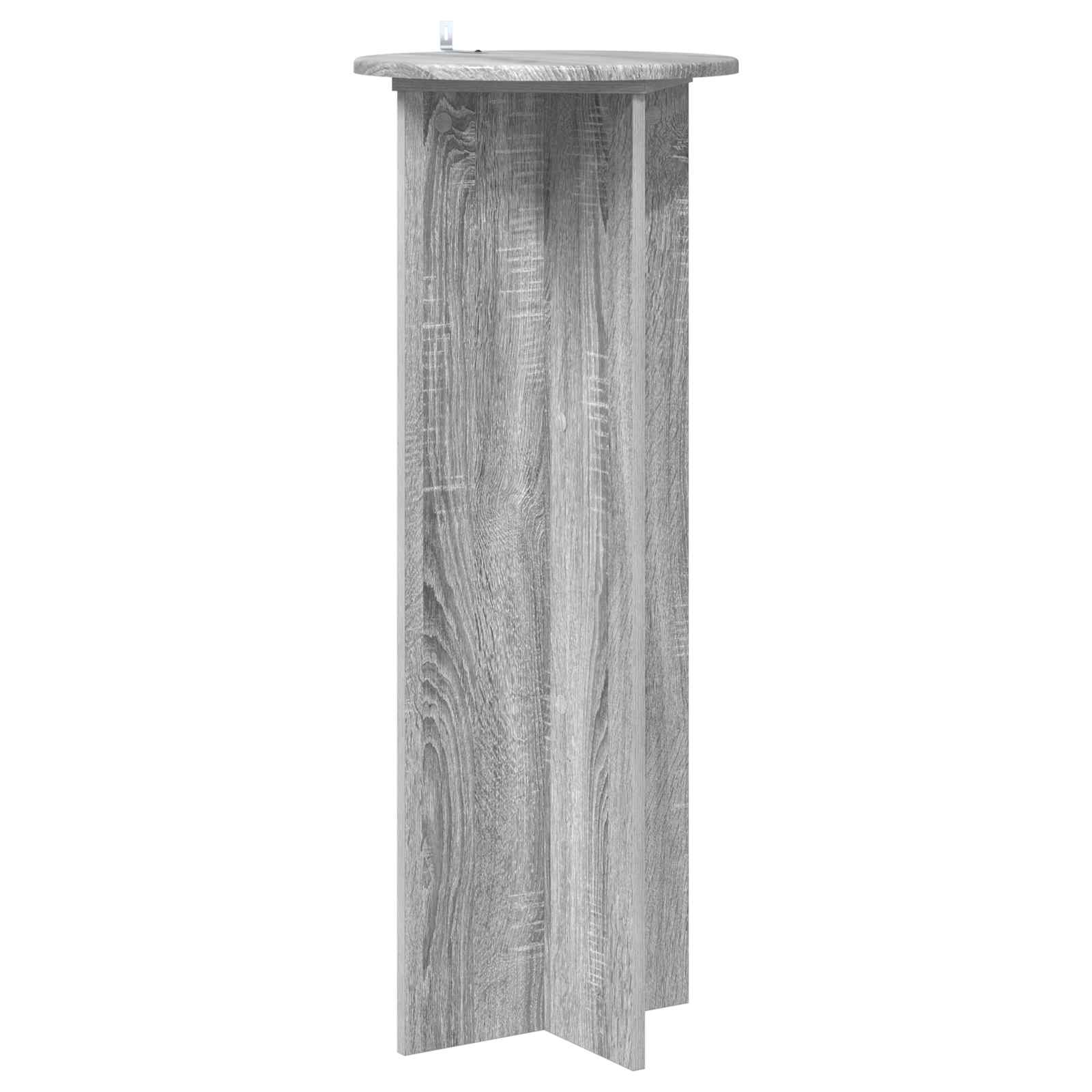 vidaXL Plant Stand 2 pcs Grey Sonoma Ø40 x 100 cm Engineered Wood 5