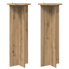 vidaXL Plant Stand 2 pcs Artisan Oak Ø40 x 100 cm Engineered Wood 2