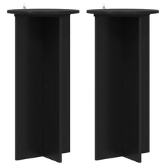vidaXL Plant Stand 2 pcs Black 40 x 40 x 80 cm Engineered Wood 2