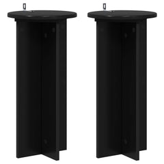 vidaXL Plant Stand 2 pcs Black 29.5 x 29.5 x 60 cm Engineered Wood 2