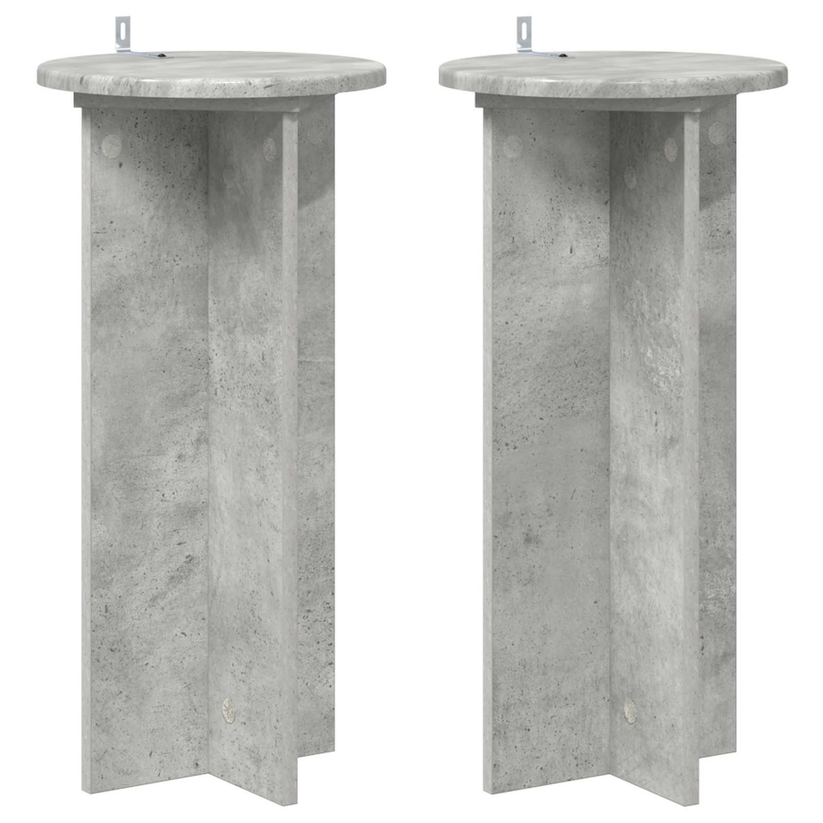 vidaXL Plant Stand 2 pcs Concrete Grey 29.5 x 29.5 x 60 cm 2