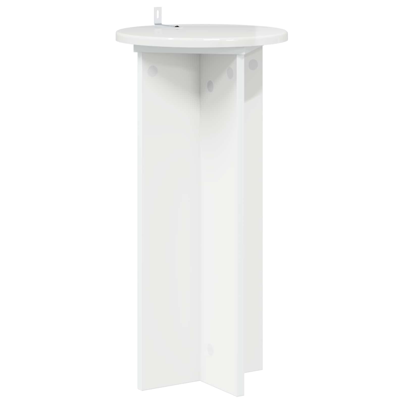 vidaXL Plant Stand 2 pcs High Gloss White 29.5 x 29.5 x 60 cm 5