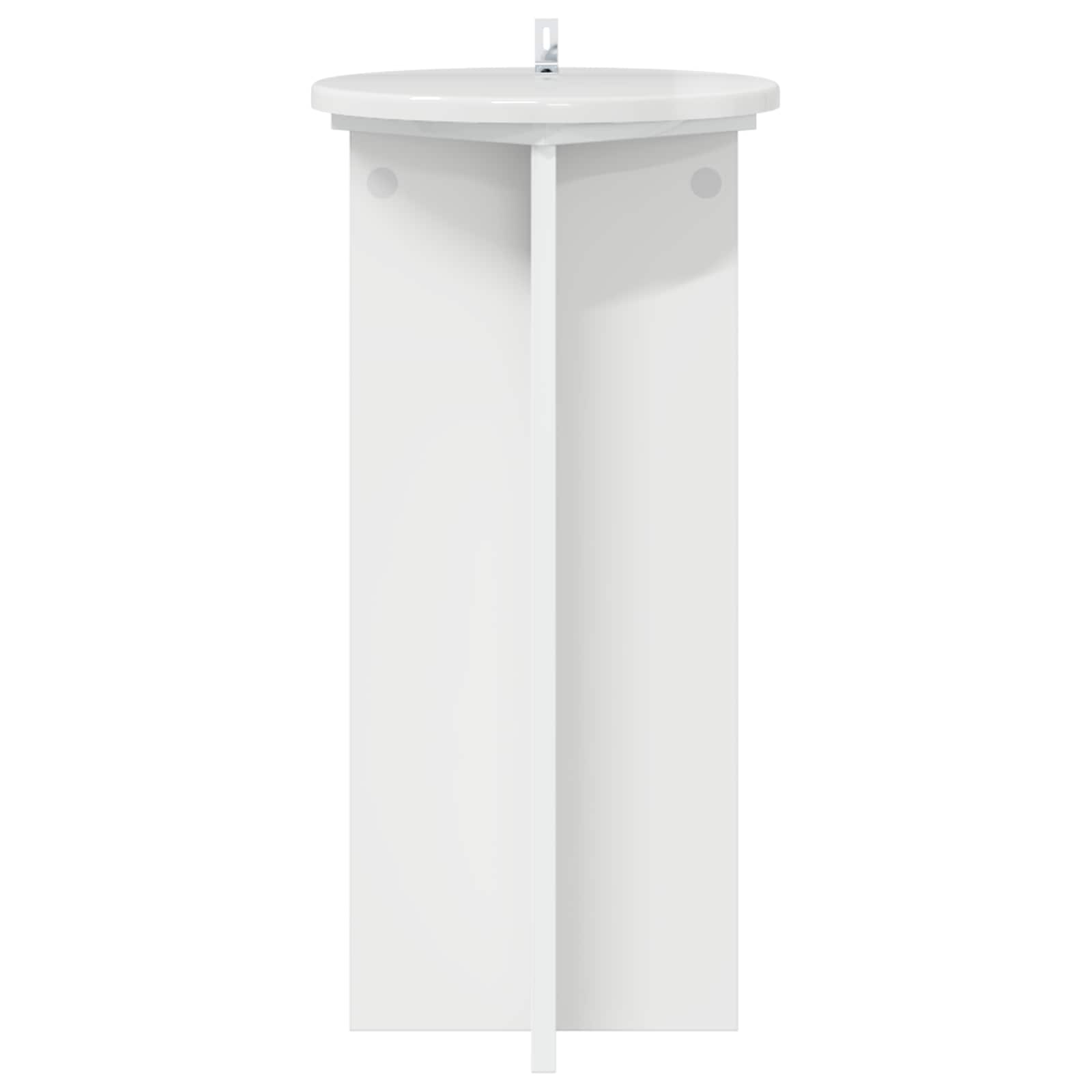 vidaXL Plant Stand 2 pcs High Gloss White 29.5 x 29.5 x 60 cm 6