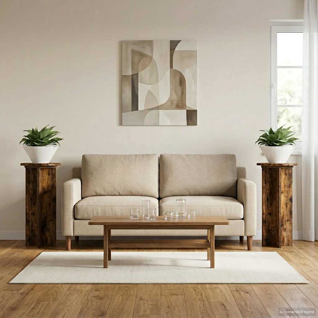 vidaXL Plant Stand 2 pcs Smoked Oak 29.5 x 29.5 x 60 cm 4